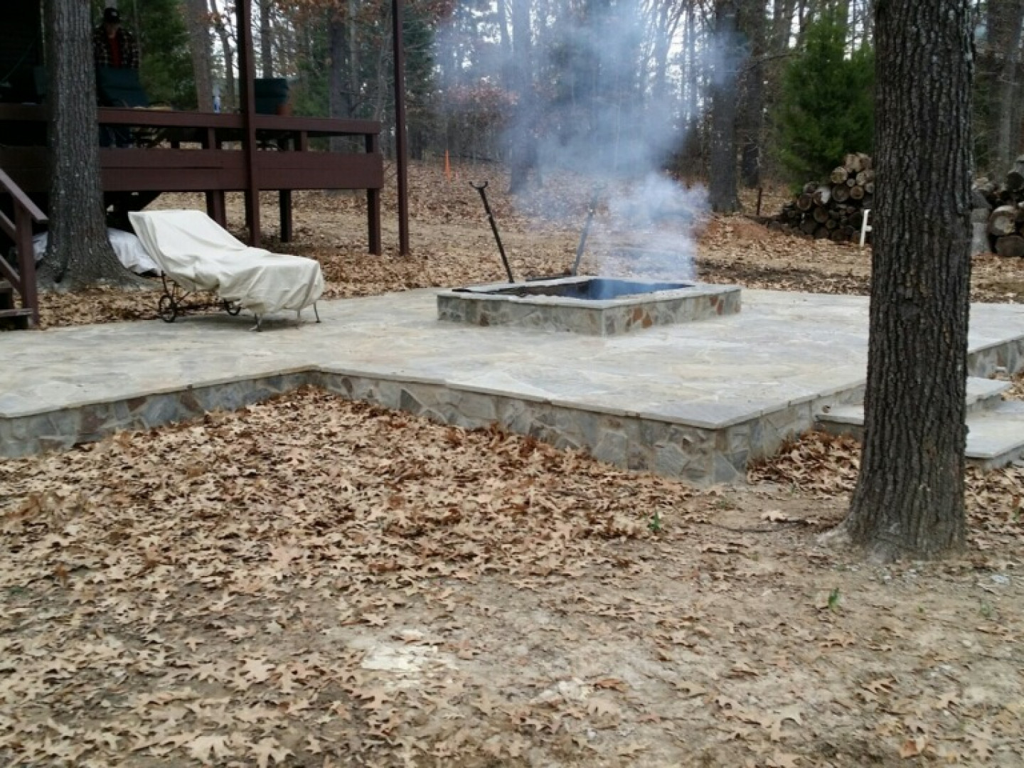 Rock Patio Contruction Pittsburg Texas Mark White Construction